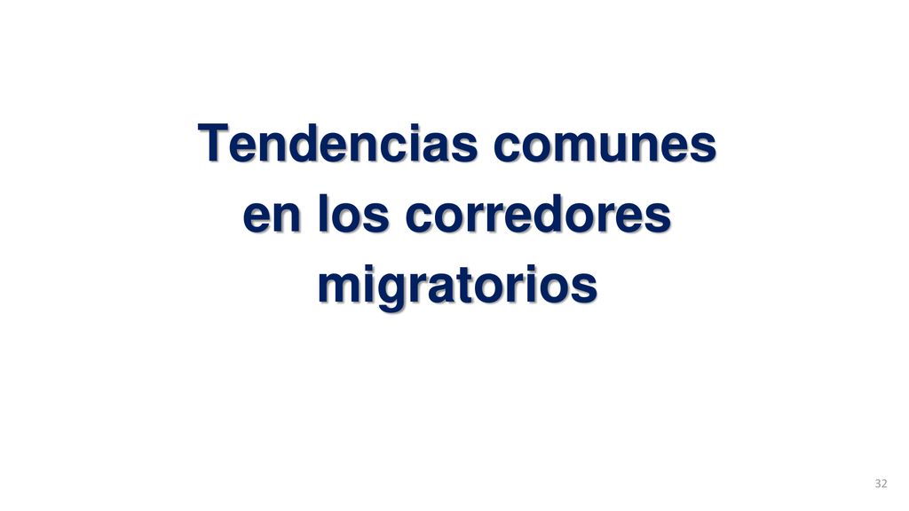 Tendencias comunes en los corredores migratorios