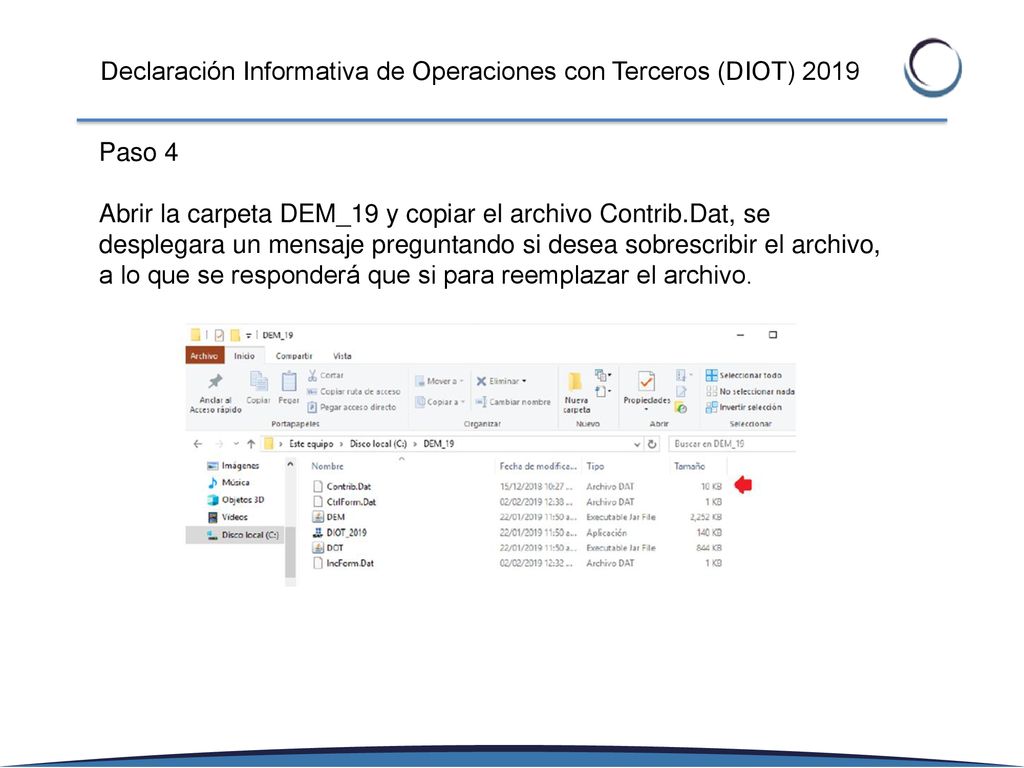 Declaración Informativa de Operaciones con Terceros (DIOT) ppt descargar