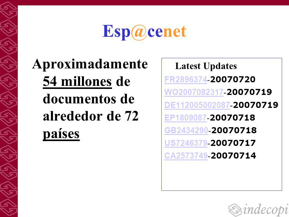 Aproximadamente 54 millones de documentos de alrededor de 72 países. Latest Updates. FR