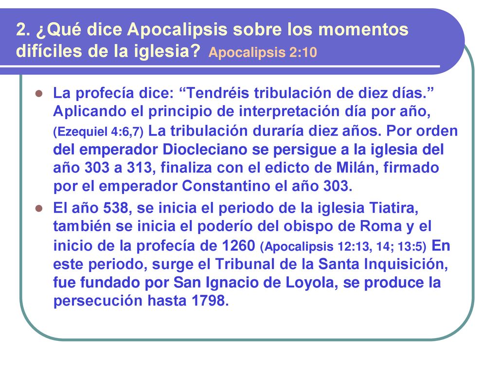 2. ¿Qué dice Apocalipsis sobre los momentos difíciles de la iglesia