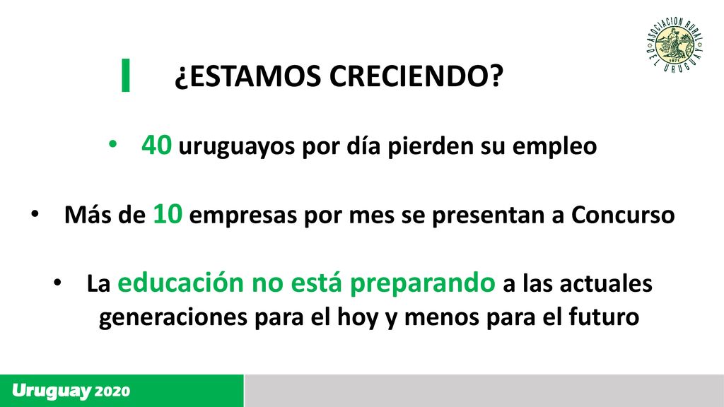 ¿ESTAMOS CRECIENDO 40 uruguayos por día pierden su empleo