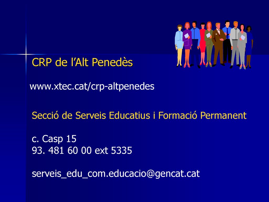Secció de Serveis Educatius i Formació Permanent c. Casp 15