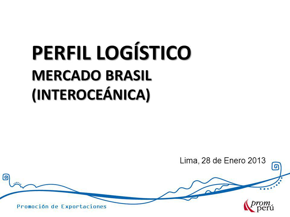 PERFIL LOGÍSTICO MERCADO BRASIL (INTEROCEÁNICA) Lima, 28 de Enero 2013