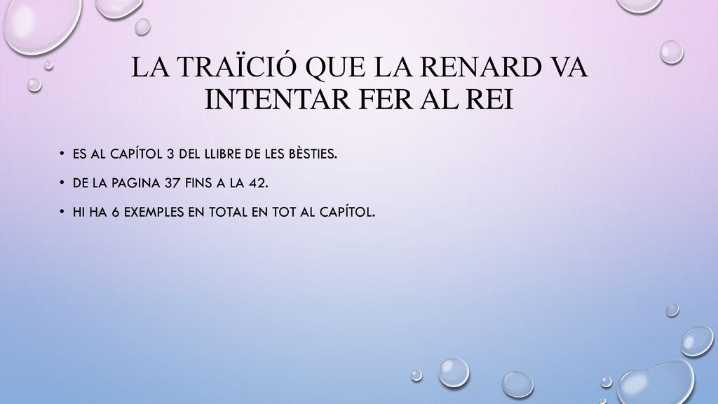 La traïció que la renard va intentar fer al rei