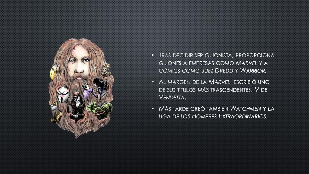 Tras decidir ser guionista, proporciona guiones a empresas como Marvel y a cómics como Juez Dredd y Warrior.
