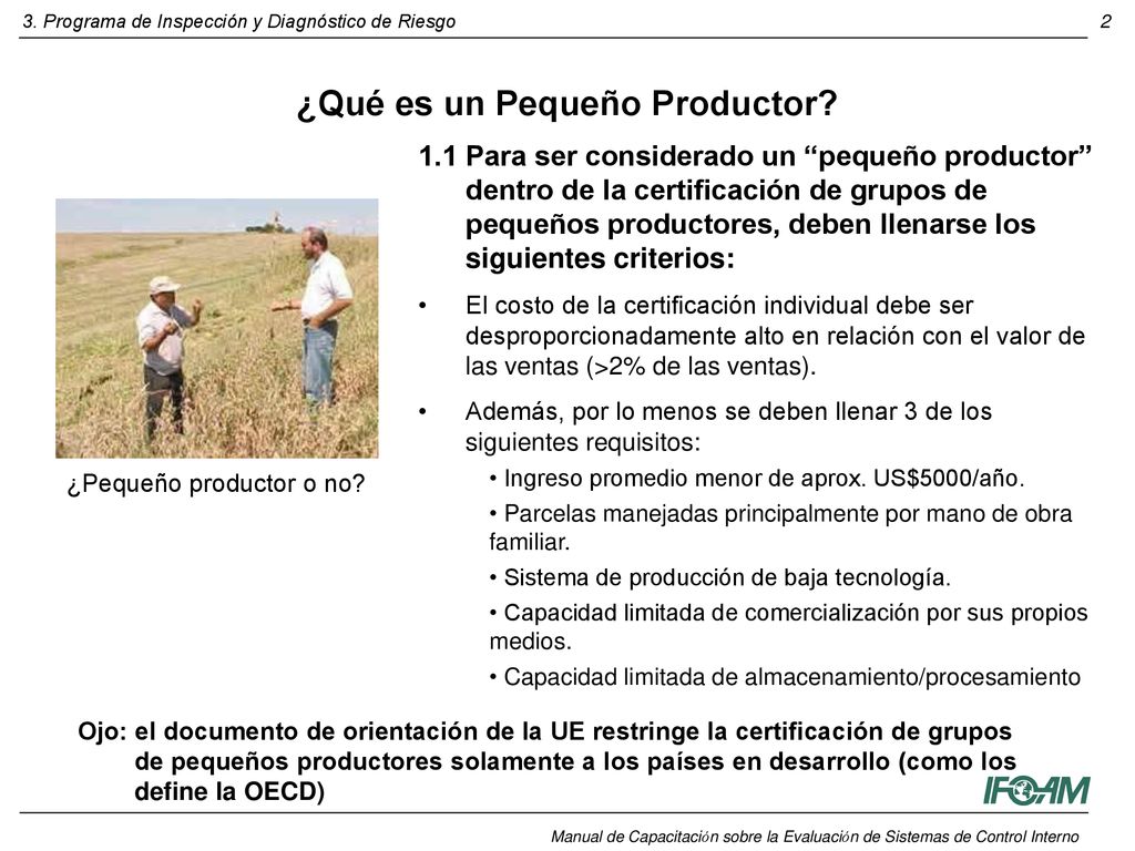 ¿Qué es un Pequeño Productor
