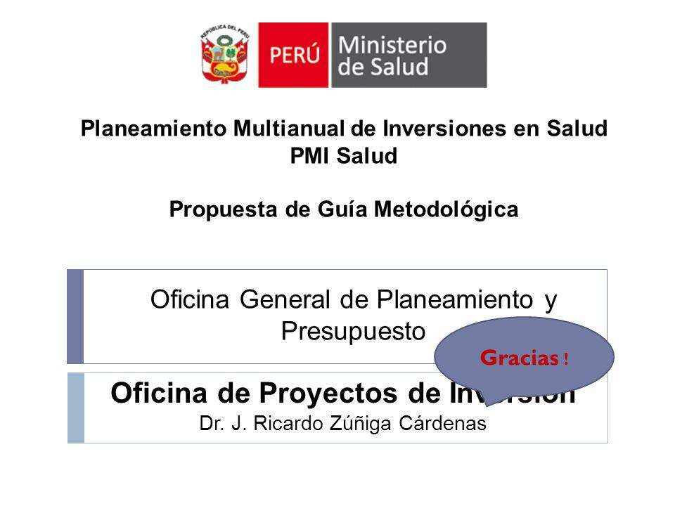 Oficina de Proyectos de Inversión Dr. J. Ricardo Zúñiga Cárdenas