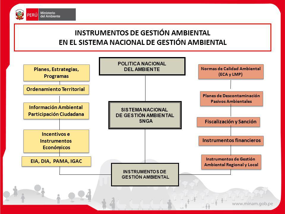 INSTRUMENTOS DE GESTIÓN AMBIENTAL EN EL SISTEMA NACIONAL DE GESTIÓN AMBIENTAL
