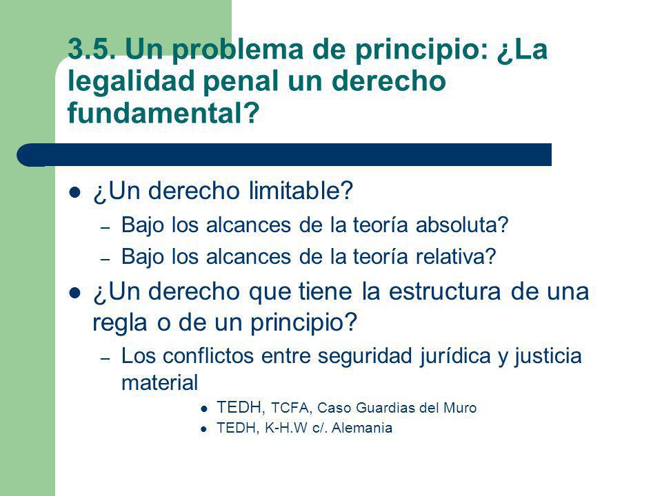 3.5. Un problema de principio: ¿La legalidad penal un derecho fundamental