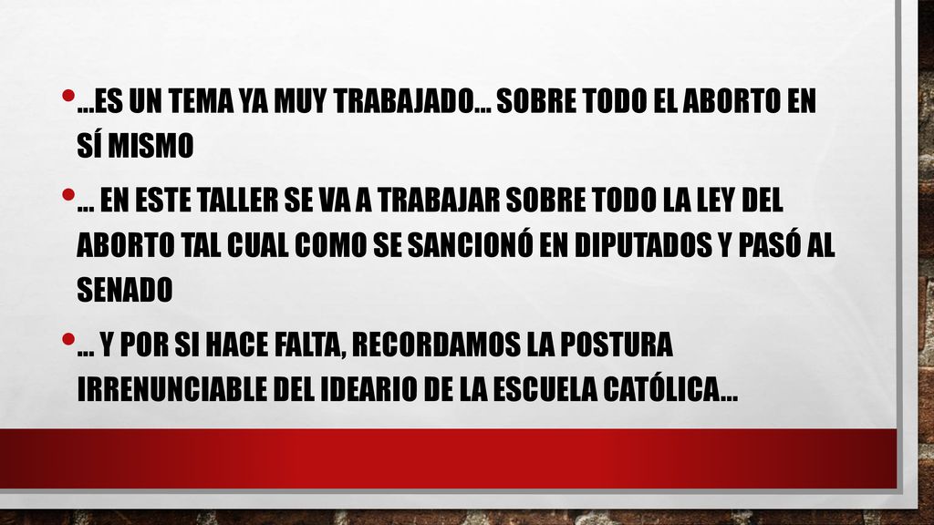 ...es un tema ya muy trabajado... sobre todo EL ABORTO EN SÍ MISMO