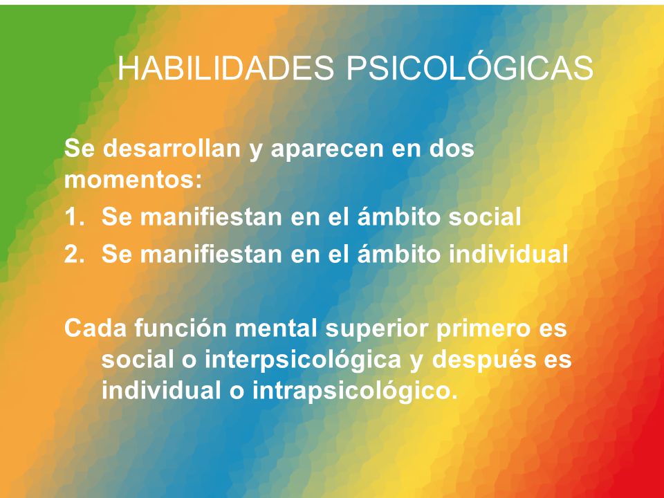 HABILIDADES PSICOLÓGICAS