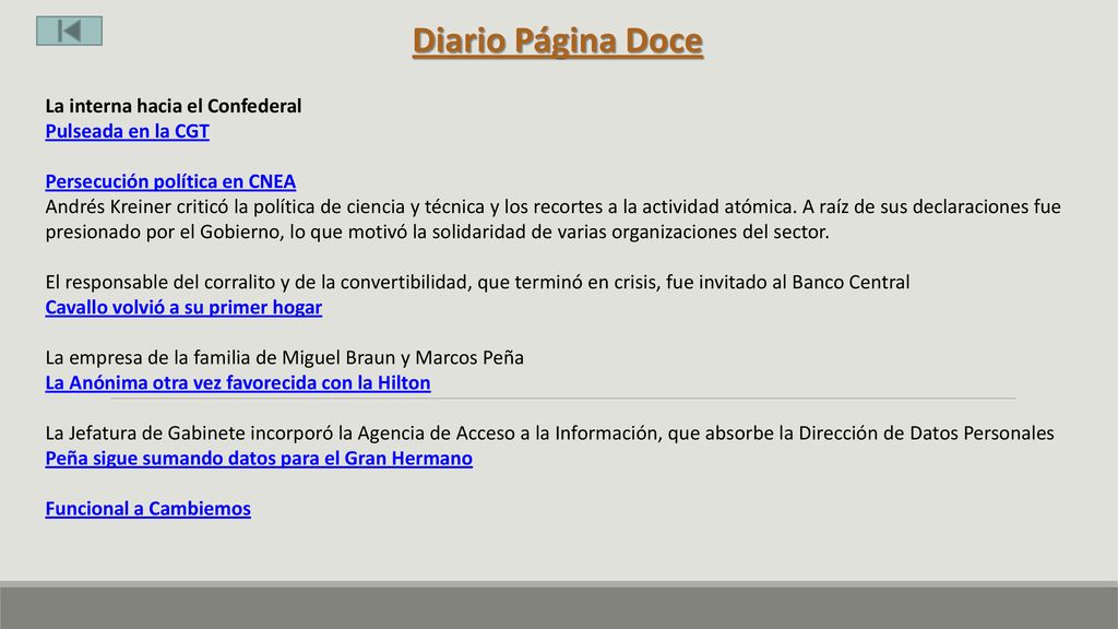 Diario Página Doce La interna hacia el Confederal Pulseada en la CGT