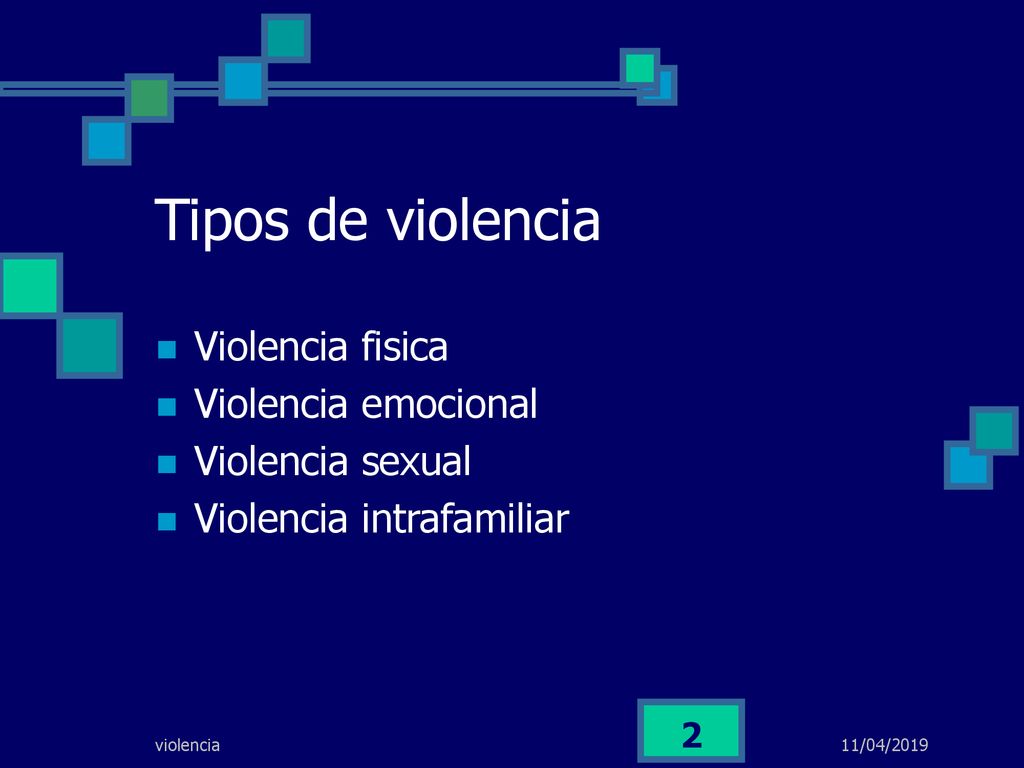 Tipos de violencia Violencia fisica Violencia emocional
