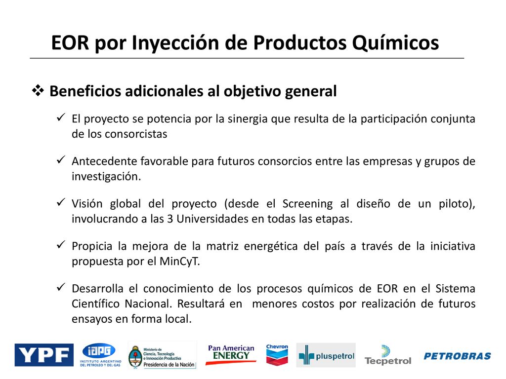 EOR por Inyección de Productos Químicos