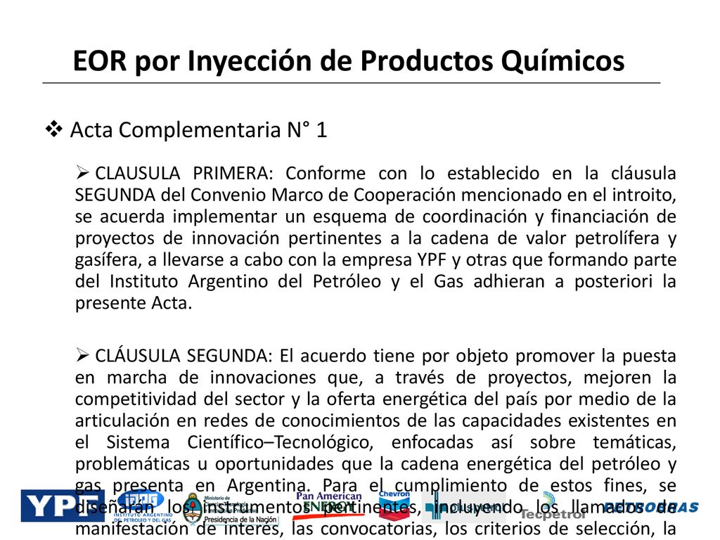 EOR por Inyección de Productos Químicos