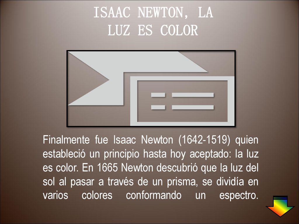 Isaac Newton, la luz es color