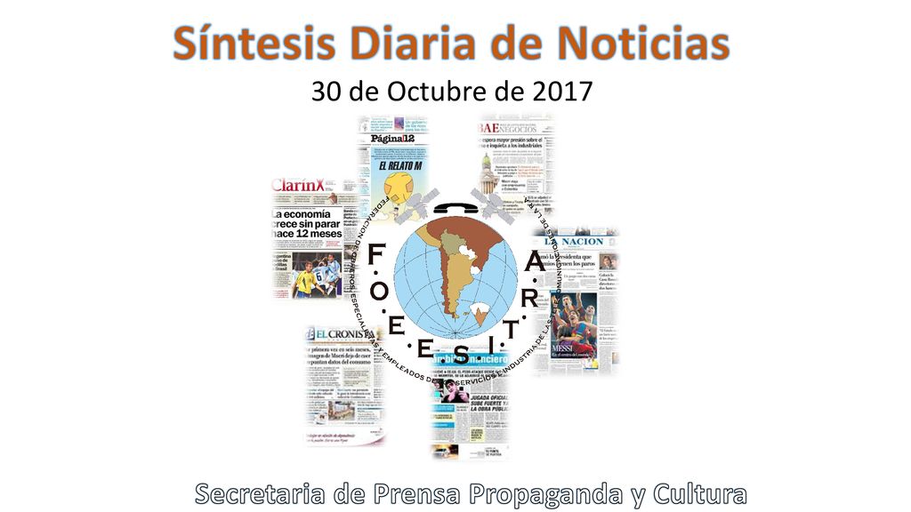 Síntesis Diaria de Noticias Secretaria de Prensa Propaganda y Cultura