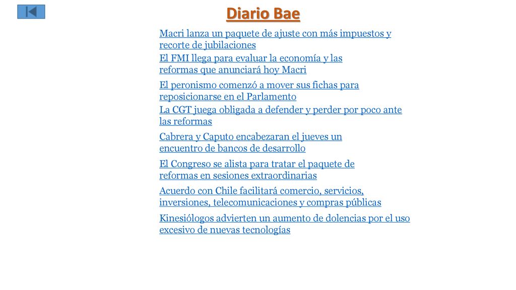 Diario Bae Macri lanza un paquete de ajuste con más impuestos y recorte de jubilaciones.