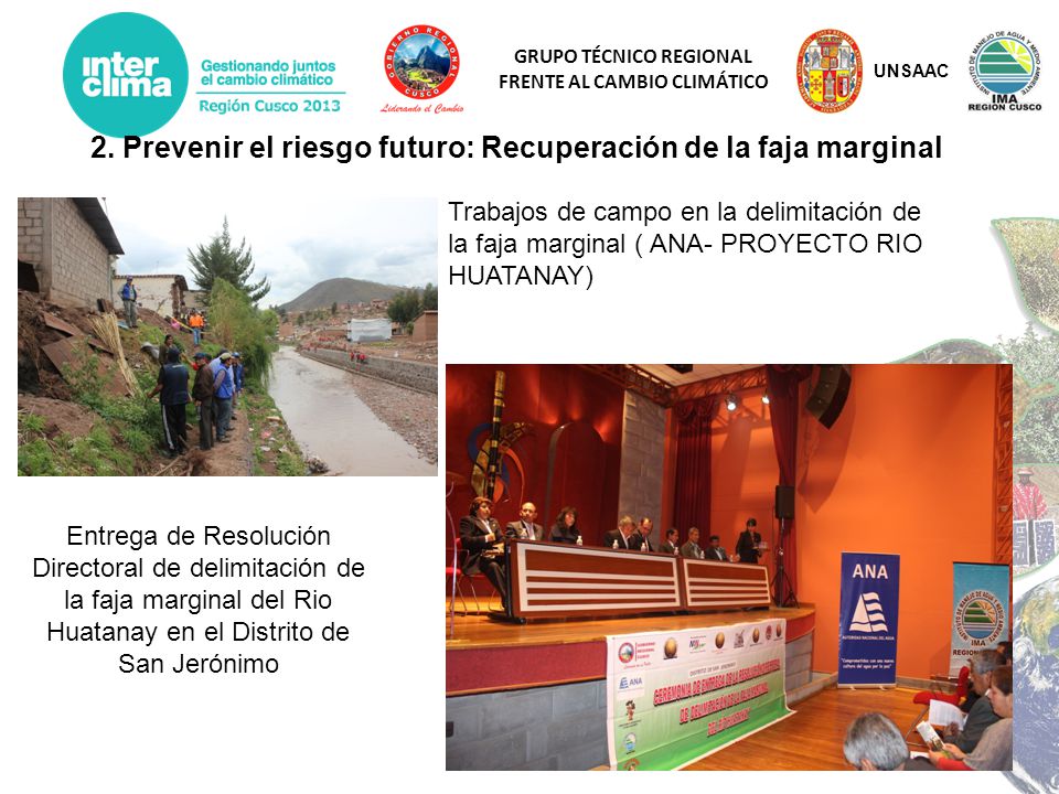 2. Prevenir el riesgo futuro: Recuperación de la faja marginal