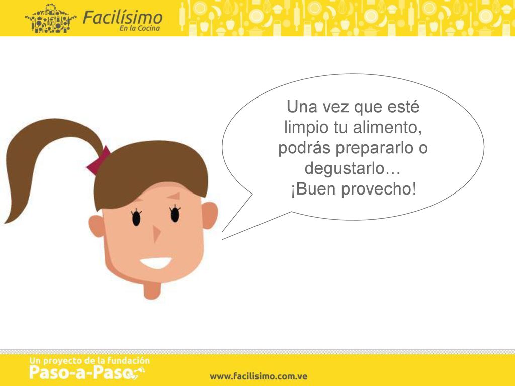 Una vez que esté limpio tu alimento, podrás prepararlo o degustarlo…