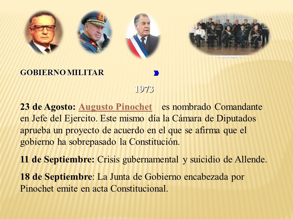 11 de Septiembre: Crisis gubernamental y suicidio de Allende.