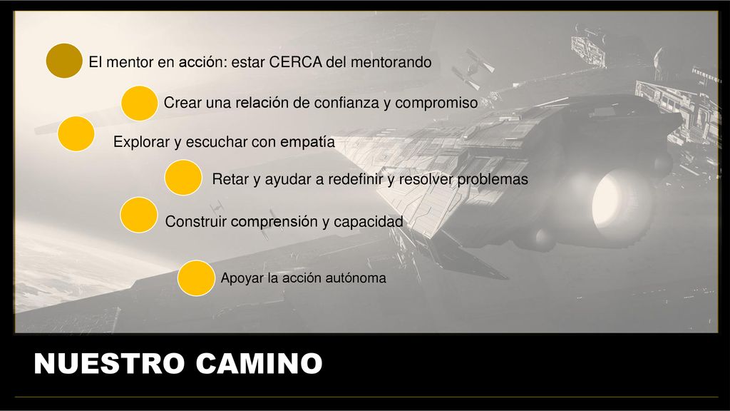 NUESTRO CAMINO El mentor en acción: estar CERCA del mentorando