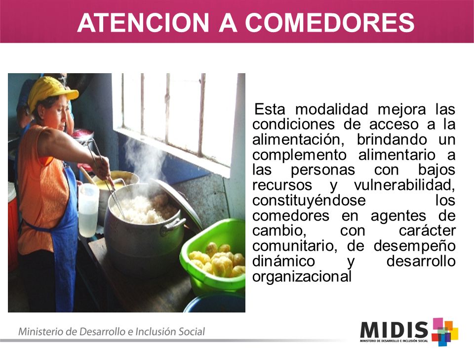 ATENCION A COMEDORES
