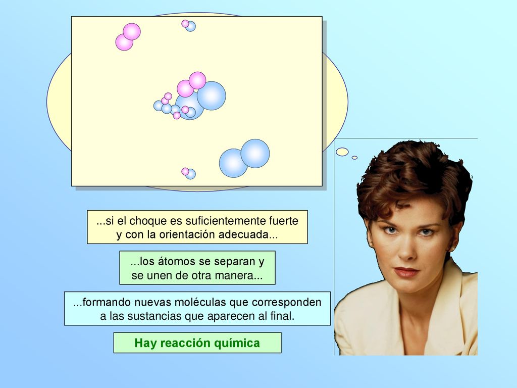 ...los átomos se separan y se unen de otra manera...