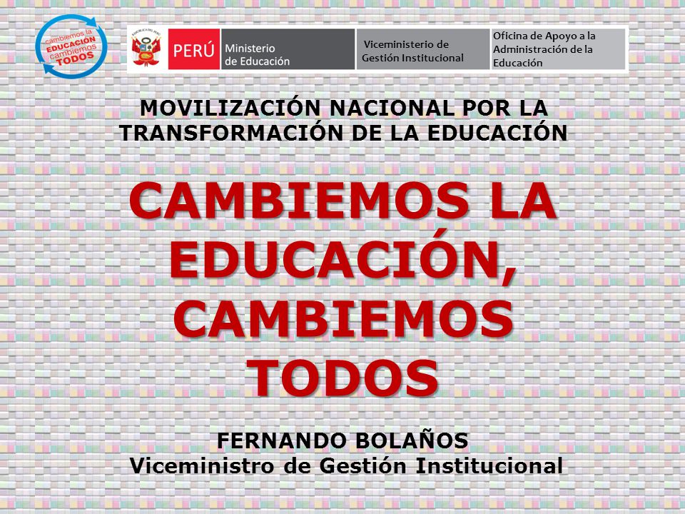 Movilización nacional por la transformación de la educación