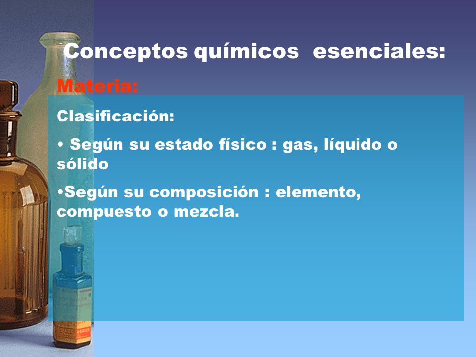 Conceptos químicos esenciales: