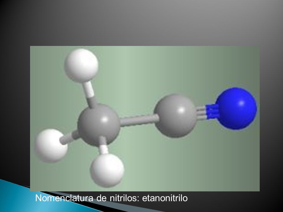Nomenclatura de nitrilos: etanonitrilo