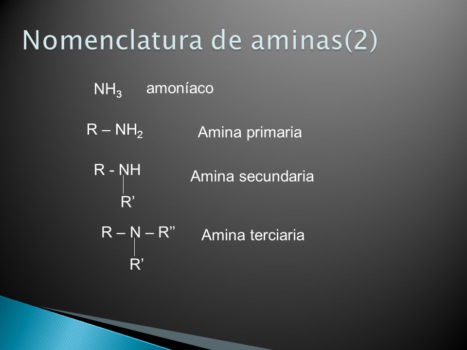 Nomenclatura de aminas(2)