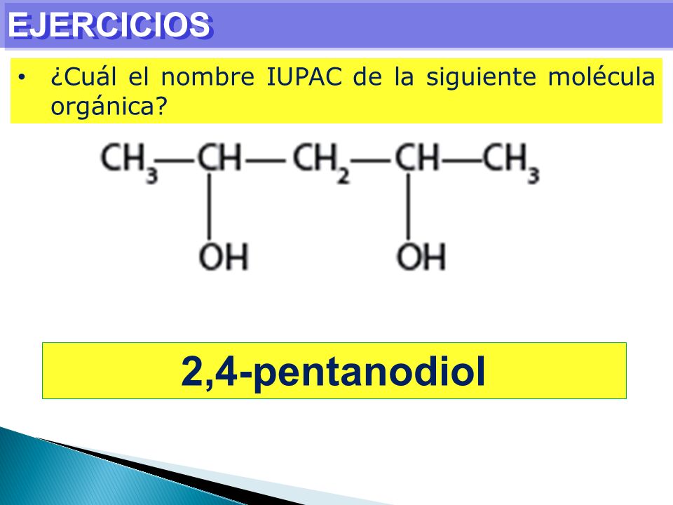2,4-pentanodiol EJERCICIOS