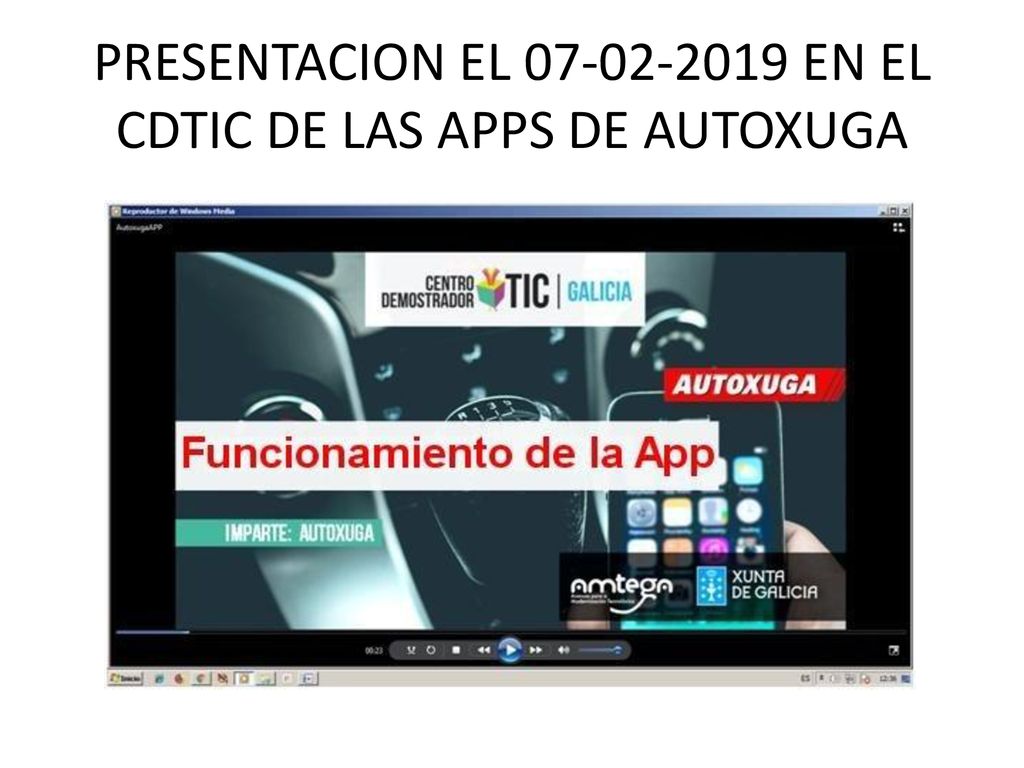 PRESENTACION EL EN EL CDTIC DE LAS APPS DE AUTOXUGA