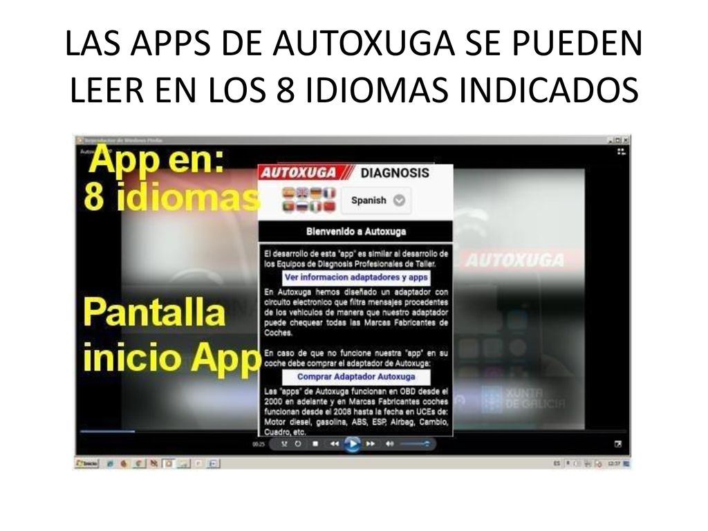 LAS APPS DE AUTOXUGA SE PUEDEN LEER EN LOS 8 IDIOMAS INDICADOS