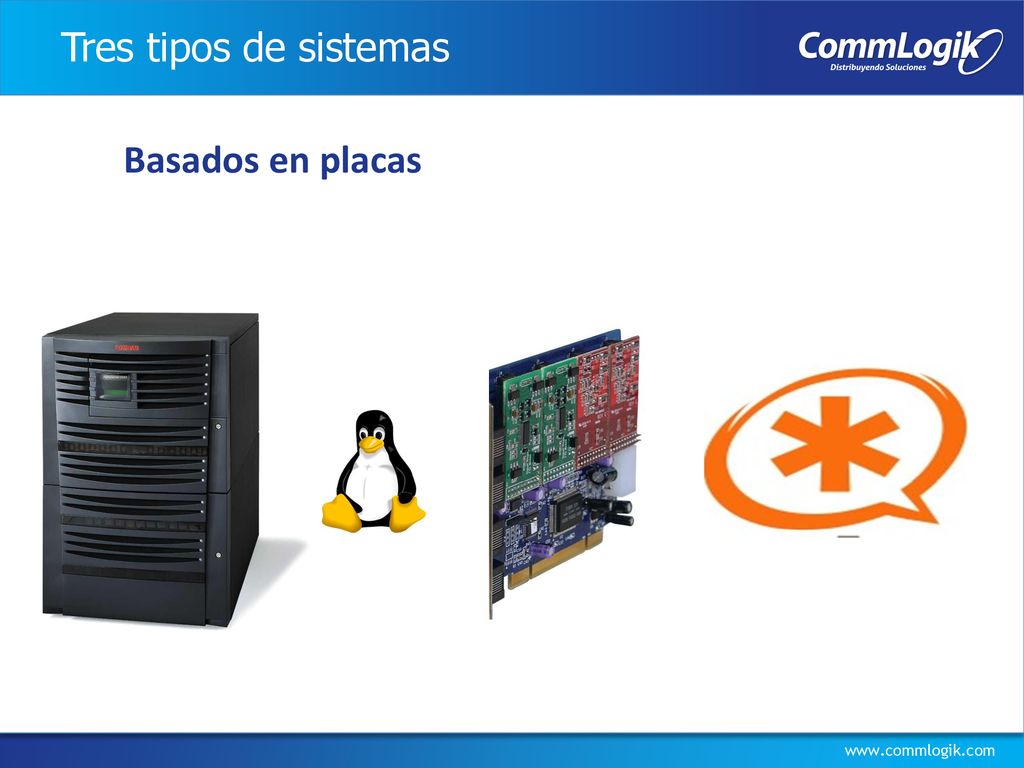 Tres tipos de sistemas Basados en placas