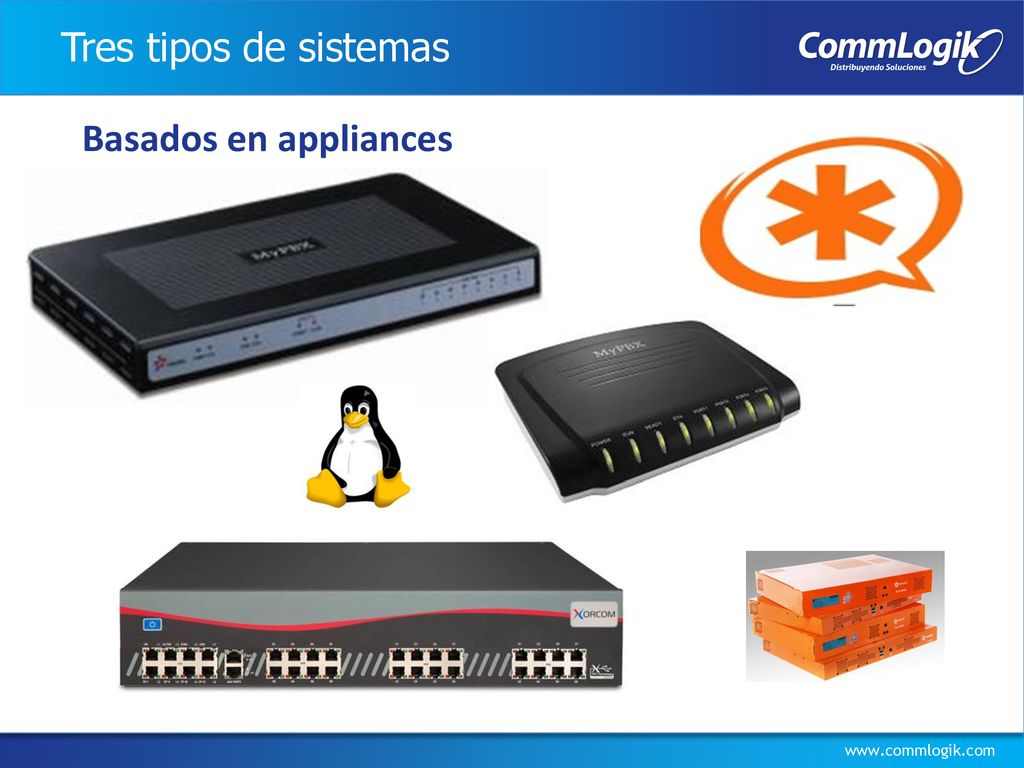 Tres tipos de sistemas Basados en appliances