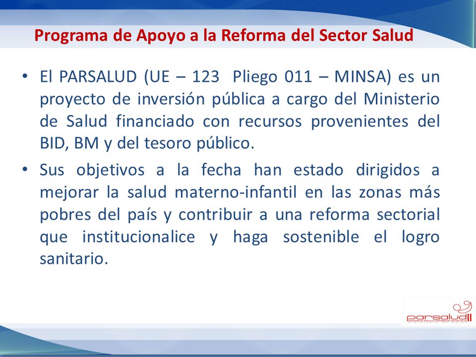 Programa de Apoyo a la Reforma del Sector Salud