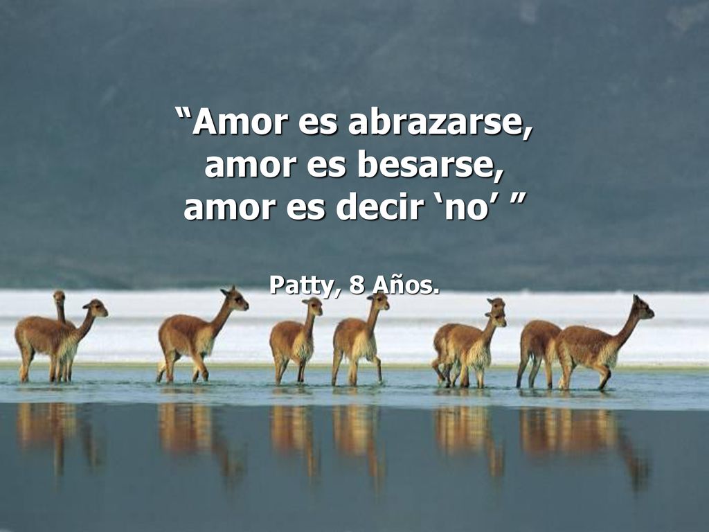 Amor es abrazarse, amor es besarse, amor es decir ‘no’