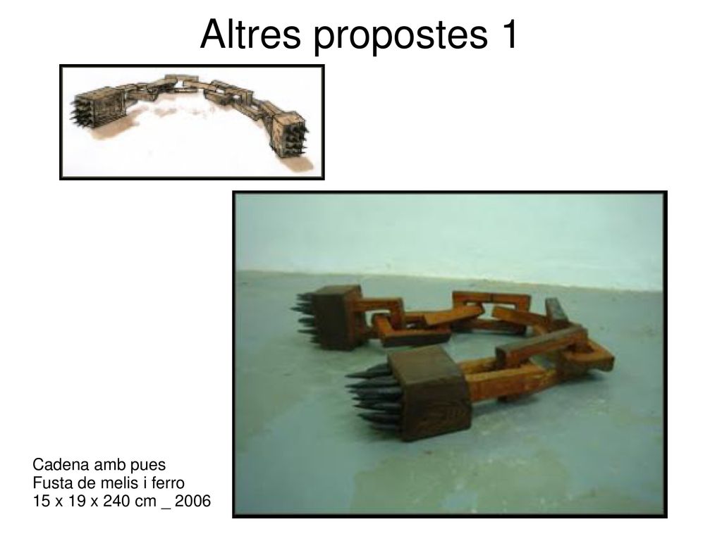 Altres propostes 1 Cadena amb pues Fusta de melis i ferro