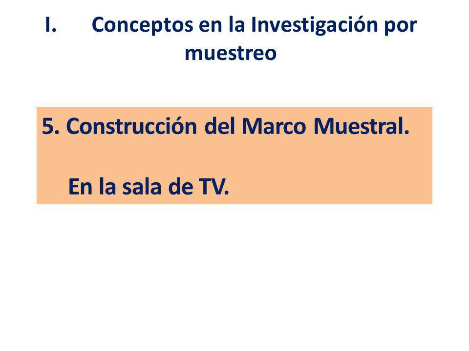 5. Construcción del Marco Muestral. En la sala de TV.