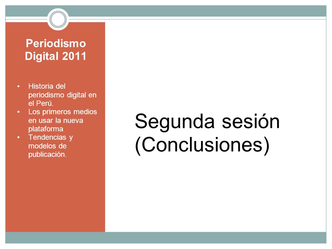 Segunda sesión (Conclusiones) Periodismo Digital 2011