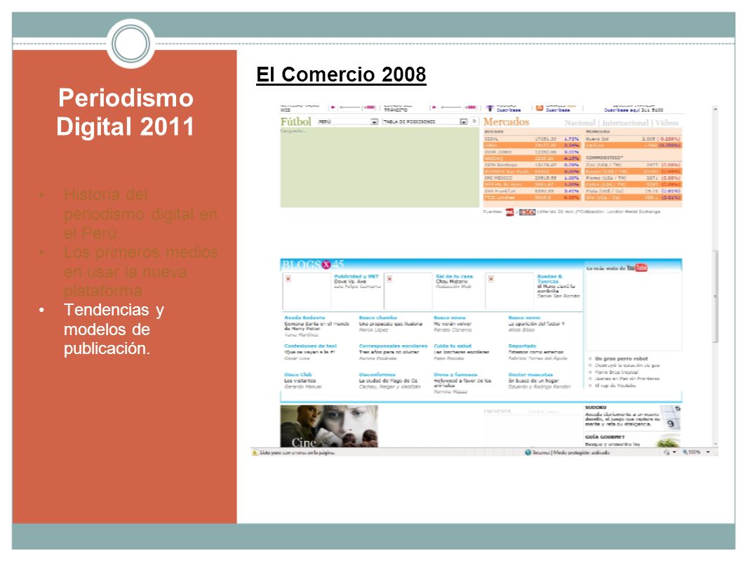 Periodismo Digital 2011 El Comercio 2008