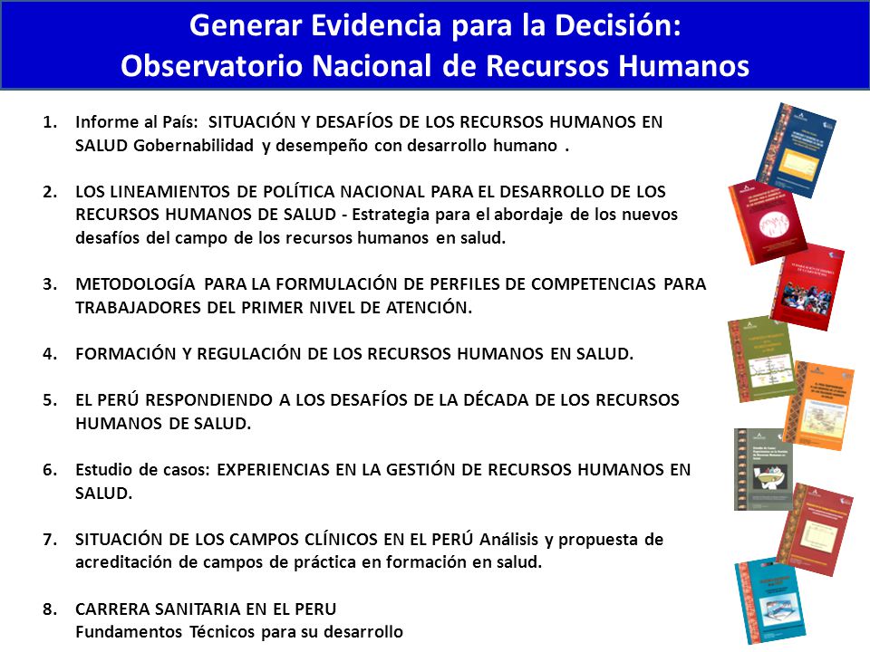 Generar Evidencia para la Decisión: Observatorio Nacional de Recursos Humanos