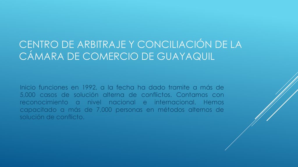 Centro de arbitraje y conciliación de la cámara de comercio de guayaquil