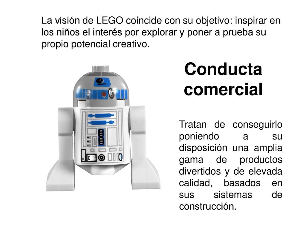 La visión de LEGO coincide con su objetivo: inspirar en los niños el interés por explorar y poner a prueba su propio potencial creativo.