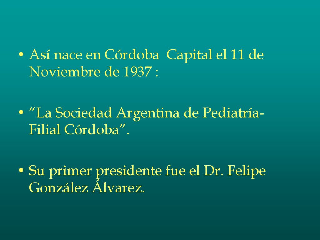Así nace en Córdoba Capital el 11 de Noviembre de 1937 :