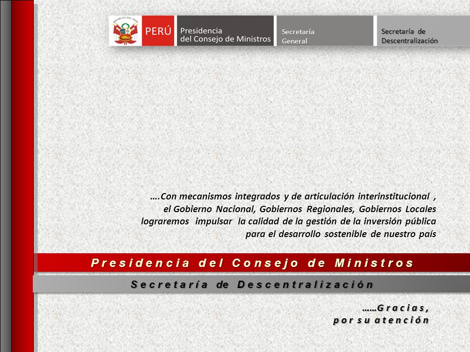 P r e s i d e n c i a d e l C o n s e j o d e M i n i s t r o s
