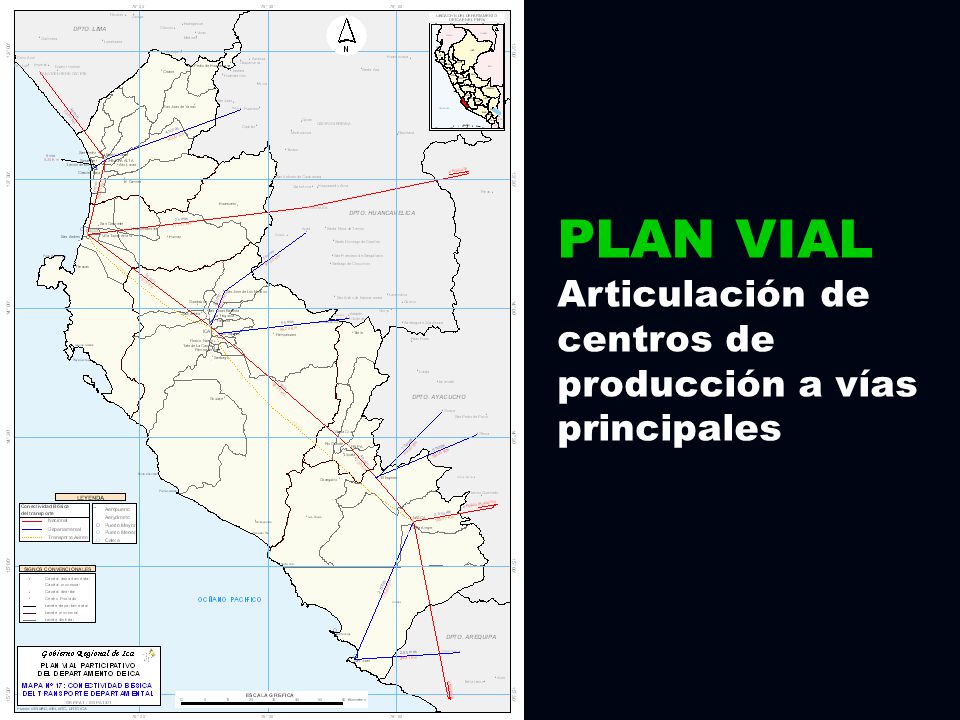 PLAN VIAL Articulación de centros de producción a vías principales