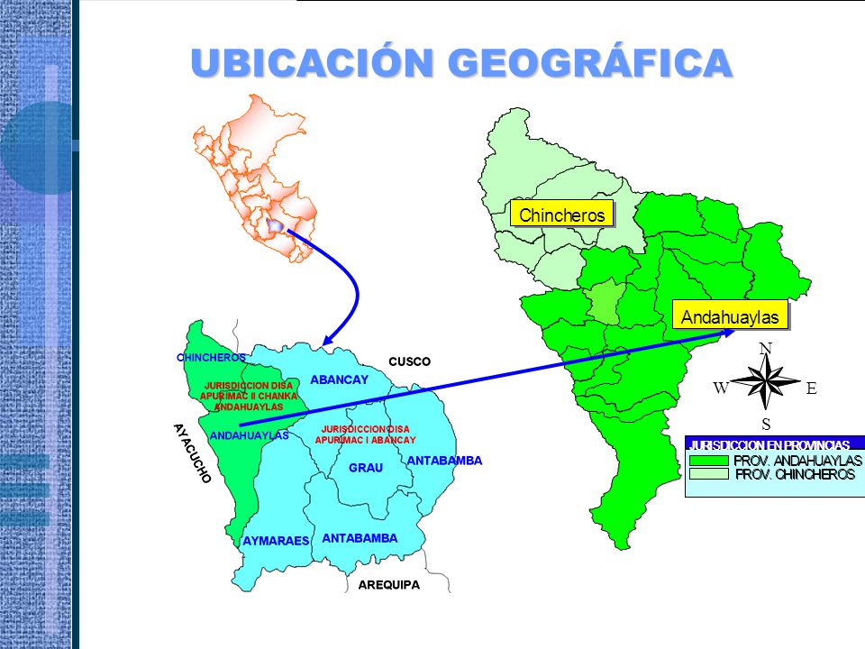UBICACIÓN GEOGRÁFICA a n c C h i e r o s A d u y l W P R O V . N D H U